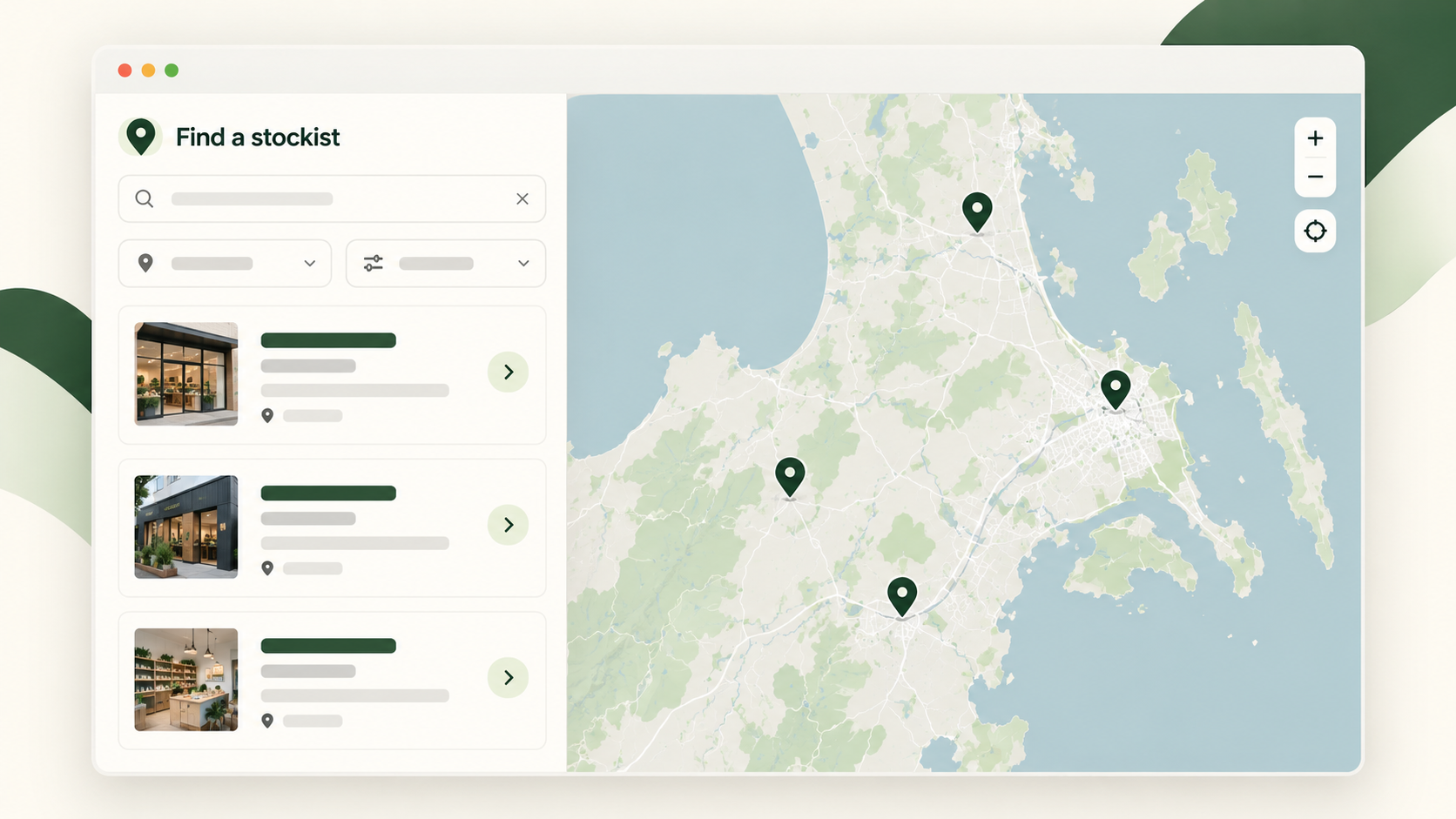 Stockist Maps app